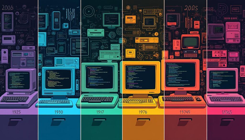 découvrez comment les langages informatiques ont évolué depuis les années 50, des premiers codes machines aux langages modernes, en passant par les grandes révolutions technologiques et leurs impacts sur le développement logiciel.