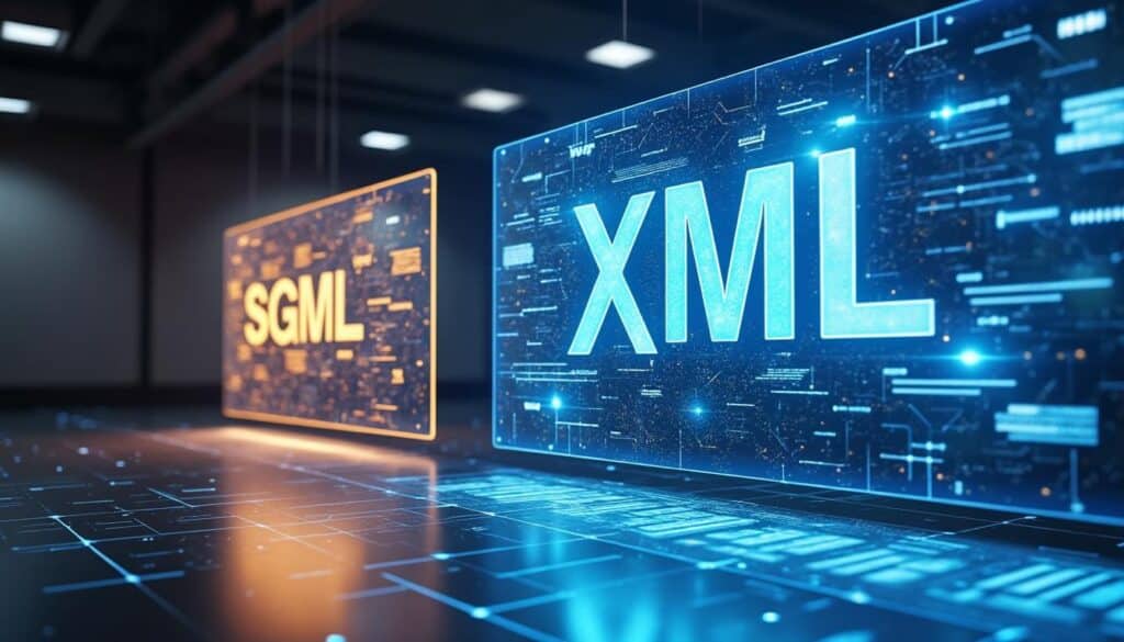 découvrez comment la norme iso 8879 sur le sgml continue d'influencer les formats xml modernes comme docbook et tei, essentiels pour la gestion et la structuration des documents numériques.